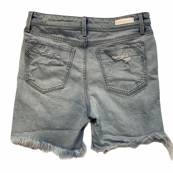 Buckle Black Destroyed High Rise Jean Shorts Size 26 - Picture 1 of 8